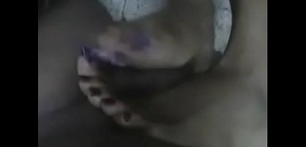  Jamaican woman give nice footjob